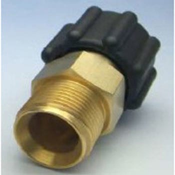 M22ネジ式(Φ14用)xG1/2ネジ式(Φ11用)変換ローレットカプラ ツツミ工業