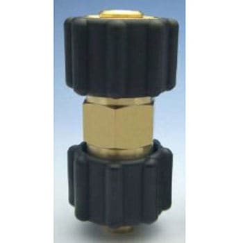 M22ネジ式(Φ14用)xG1/2ネジ式(Φ11用)変換ローレットカプラ ツツミ工業