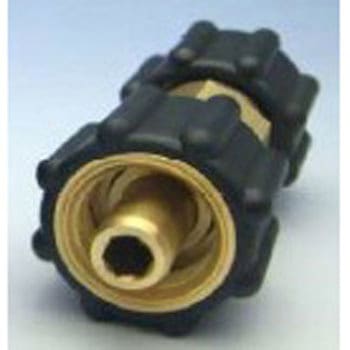 M22ネジ式(Φ14用)xG1/2ネジ式(Φ11用)変換ローレットカプラ ツツミ工業