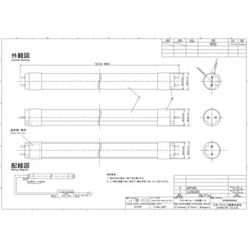 FLK1200-GL-1 目視検査用緑色LED照明 40W直管型 FLK1200-GL-1 1セット