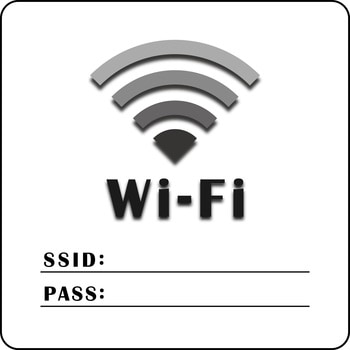 Wi-Fiサイン ステッカータイプ グリーンクロス