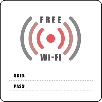 Wi-Fiサイン ステッカータイプ グリーンクロス