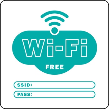 Wi-Fiサイン ステッカータイプ グリーンクロス