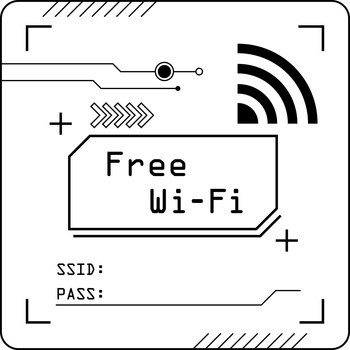 Wi-Fiサイン ステッカータイプ グリーンクロス