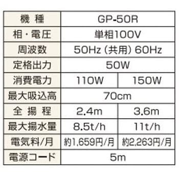 GP-50R 陸上型ポンプ・電圧100V タカラ工業 コード長5m GP-50R