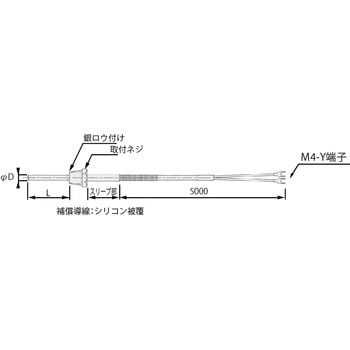 温度センサー K熱電対 固定ネジタイプ ヤガミ