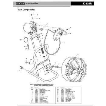 ドラム アクセルワッシヤー F/K-375 RIDGID(日本エマソン)
