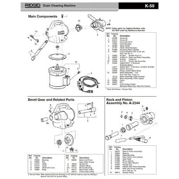 59695 A-1876 シャフト，コーン F/K-50 1個 RIDGID(日本エマソン