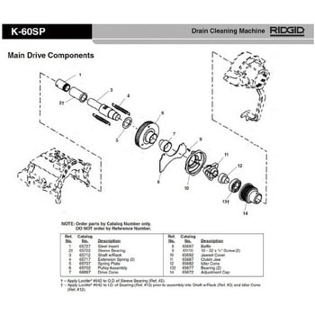 スクリュー 10-32×3/8 F/K-60SP RIDGID(日本エマソン)
