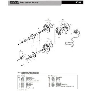 スクリュー F/K-38PF (4個入) - RIDGID(日本エマソン)