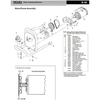 モーター F/K-40 - RIDGID(日本エマソン)