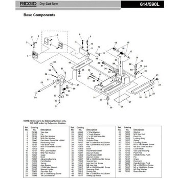 セッティング アップ ピース F/614 - RIDGID(日本エマソン)
