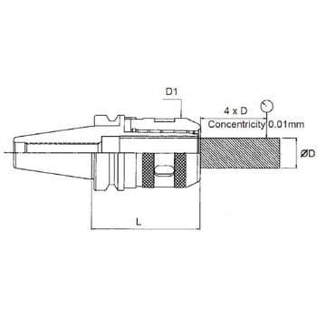 PRH-BT40-MCST25-90 ミーリングチャック 1本 プロチ(PROCHI) 【通販