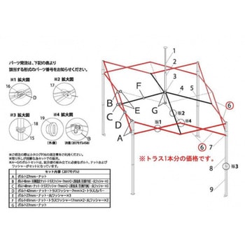 デラックスDXA30用パーツ部品(2017モデル) トラス大1500mm イージーアップ