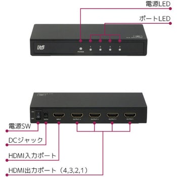 RS-HDSP4P-4KZ 4K60Hz対応 1入力4出力 HDMI分配器 1個 ラトック 