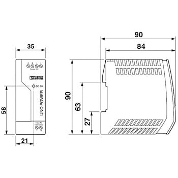 UNO-PS/1AC/24DC/60W スイッチング電源・ベーシックコンパクト UNO 1個