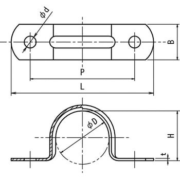 鉄サドル(SVケーブル・キャブタイヤコード・電線管共用)
