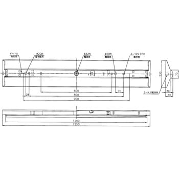 Nuシリーズ40形 器具本体ライトユニットセット 逆冨士形 230mm幅 HotaluX(ホタルクス)