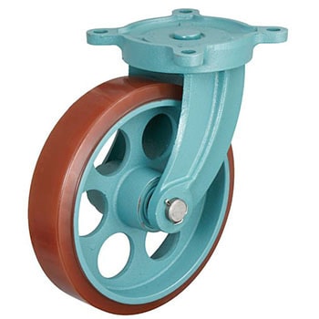 ダクタイル製 ログラン(ウレタン)車輪タイプ 旋回金具付 イノアック