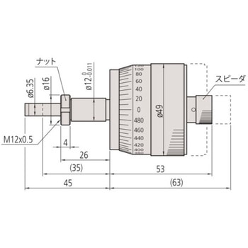 マイクロメータヘッド (152シリーズ Mitutoyo(ミツトヨ)
