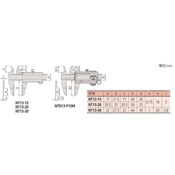 ブレードノギス ミツトヨ(Mitutoyo) 特殊用途ノギス 【通販モノタロウ】