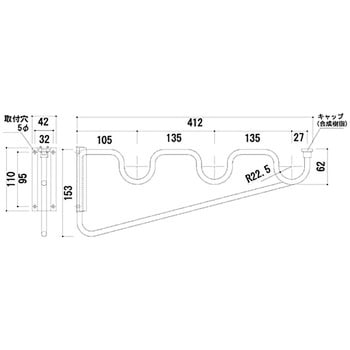 バルコニー物干金物(横収納型) SK-62-3 神栄ホームクリエイト(新協和)