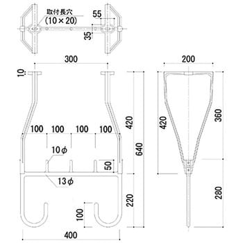 バルコニー物干金物(天吊固定型)