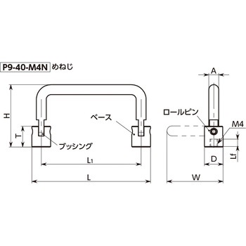 リトラクタブル取手(めねじ) NBK(鍋屋バイテック会社)