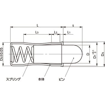 Pprl 5 Ni Pprl Ni プレスフィットプランジャ 鍋屋バイテック Nbk 寸法d1 5mm 寸法d2 5mm Pprl 5 Ni 通販モノタロウ