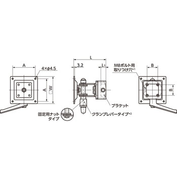 DFSN-AA  ディスプレイ固定部品- 1軸タイプ NBK(鍋屋バイテック会社)