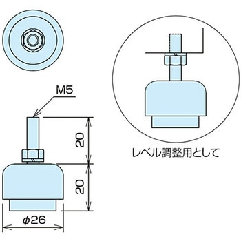 防振フット(軽量型) ナベヤ