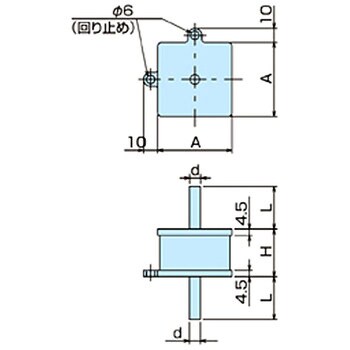 ビルトイン防振マウント(中量型) ナベヤ 【通販モノタロウ】