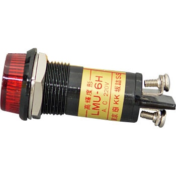 LMU-6H AC110V R 《抵抗器内蔵》モールドフレーム形ネオン表示灯 LMU-6H AC110V R 《抵抗器内蔵》モールドフレーム形ネオン表示灯