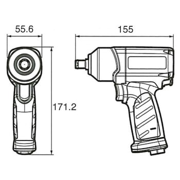 AIS-1640 エアーインパクトレンチ 1台 日東工器 【通販モノタロウ】