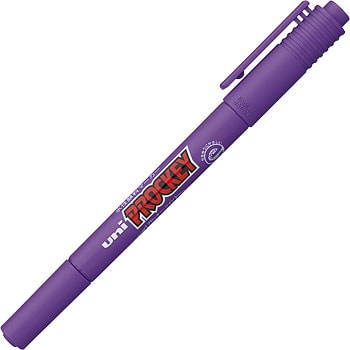 【新品】（まとめ） 三菱鉛筆 水性マーカー プロッキー 細字丸芯+極細 赤紫 PM120T.11 1本 【×50セット】