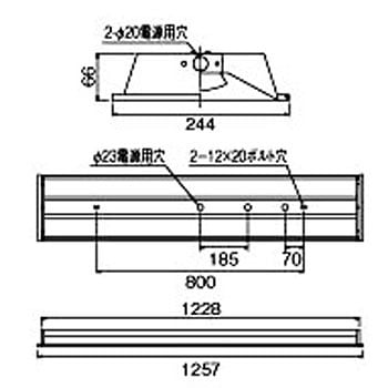 LEDR-45521NK-LS9 一体型LEDベースライト AQシリーズ セット品(器具