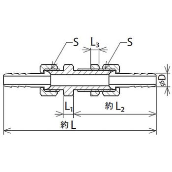 ホースジョイント(隔壁型ホースユニオン) コーヨー