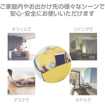 トリプルタップ ホワイト 直挿し 3個口 スイッチ無し 耐雷サージ ユリア樹脂 ELPA