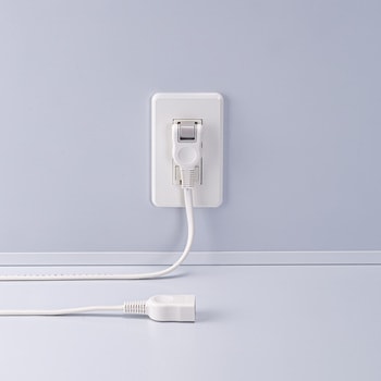 延長ケーブル 延長コード 電源タップ 1個口 スイッチなし 熱に強い 180°角度調整 プラグ ELPA