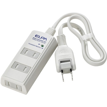 コード付タップ 延長コード 電源タップ 3個口  トラッキング 火災予防 回転式コンセント ELPA