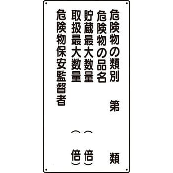 危険物標識 縦型(エコボード) ユニット