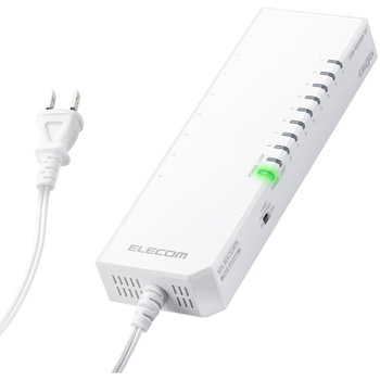 スイッチングハブ 8ポート ギガビット 電源一体 タップ型 マグネット付 ループ検知 3年保証 EHB-UG2A08-TP エレコム