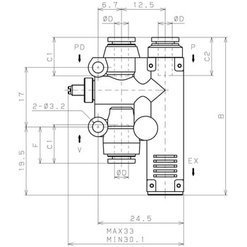 真空発生器 サイレンサ大気開放仕様 PISCO(ピスコ)