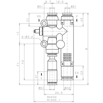 真空発生器 集中排気仕様真空フィルタ付 PISCO(ピスコ)