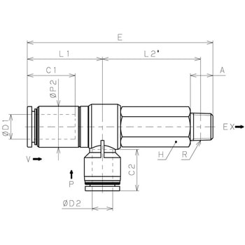 真空発生器VRLタイプ ストレートA PISCO(ピスコ)