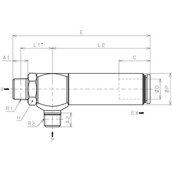 真空発生器VRLタイプ ストレートD - PISCO(ピスコ)