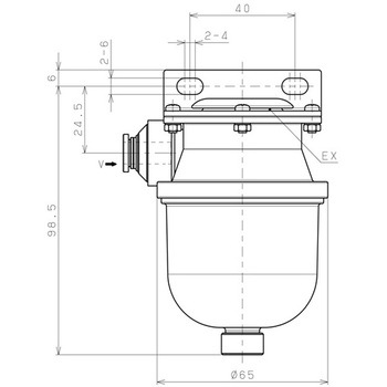 真空用フィルタ 大容量大気開放タイプ PISCO(ピスコ)