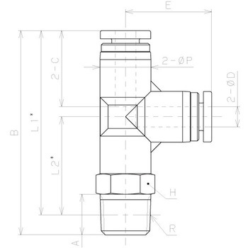 耐腐蝕性SUS303相当継手 ブランチティー PISCO(ピスコ)