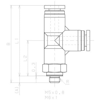 耐腐蝕性SUS303相当継手 ブランチティー PISCO(ピスコ)