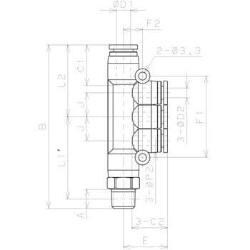 耐腐蝕性SUS303相当継手 ブランチトリプル PISCO(ピスコ)